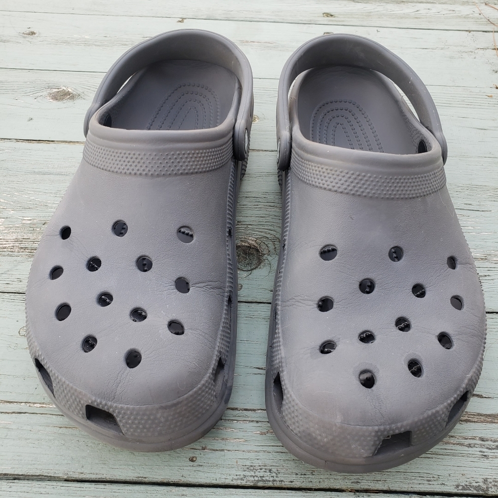 Mens Classic Croc Clog Shoes Grey Size 12